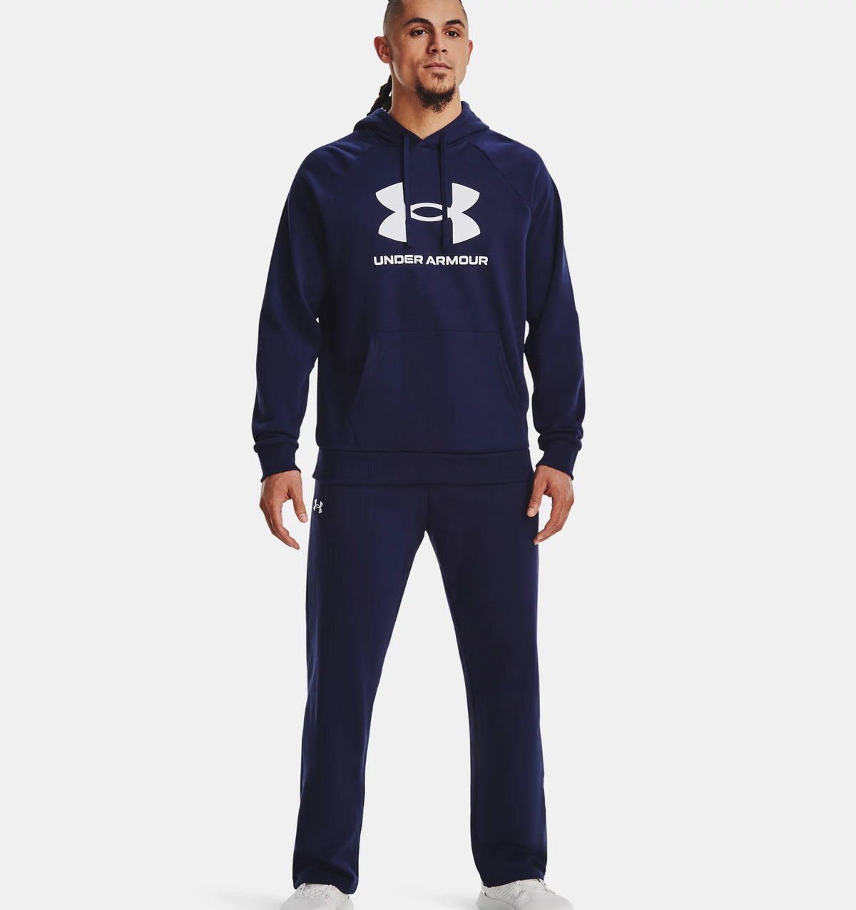 UNDER ARMOUR Men's UA Rival Fleece Logo Hoodie - Navy