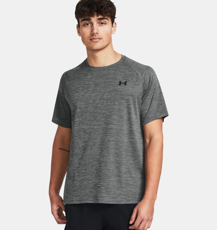 UNDER ARMOUR : Men's UA Tech Textured SS T-Shirt - Grey