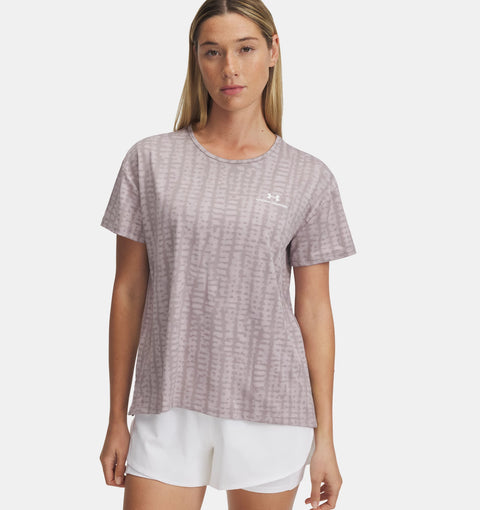 UNDER ARMOUR Women's Vanish Energy 2.0 Printed SS T-Shirt - Gray