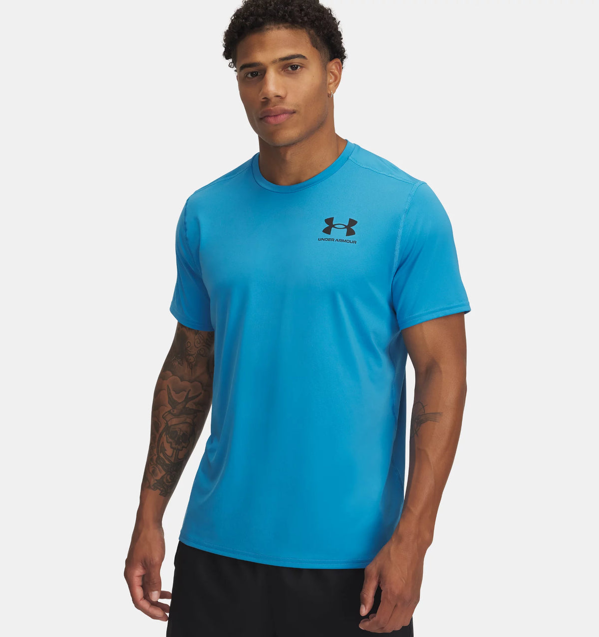 UNDER ARMOUR Men's HeatGear Fitted Short Sleeve - Blue