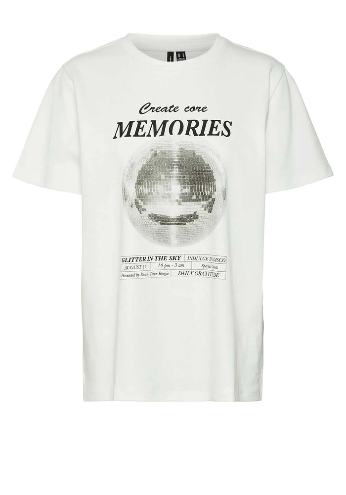 VERO MODA Ebru Diane Disco Ball T-Shirt - Memories