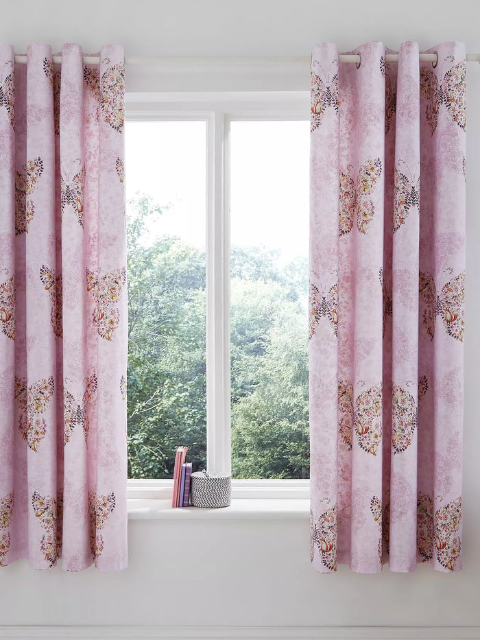 CATHERINE LANSFIELD : Enchanted Butterfly Curtains 66 x 72