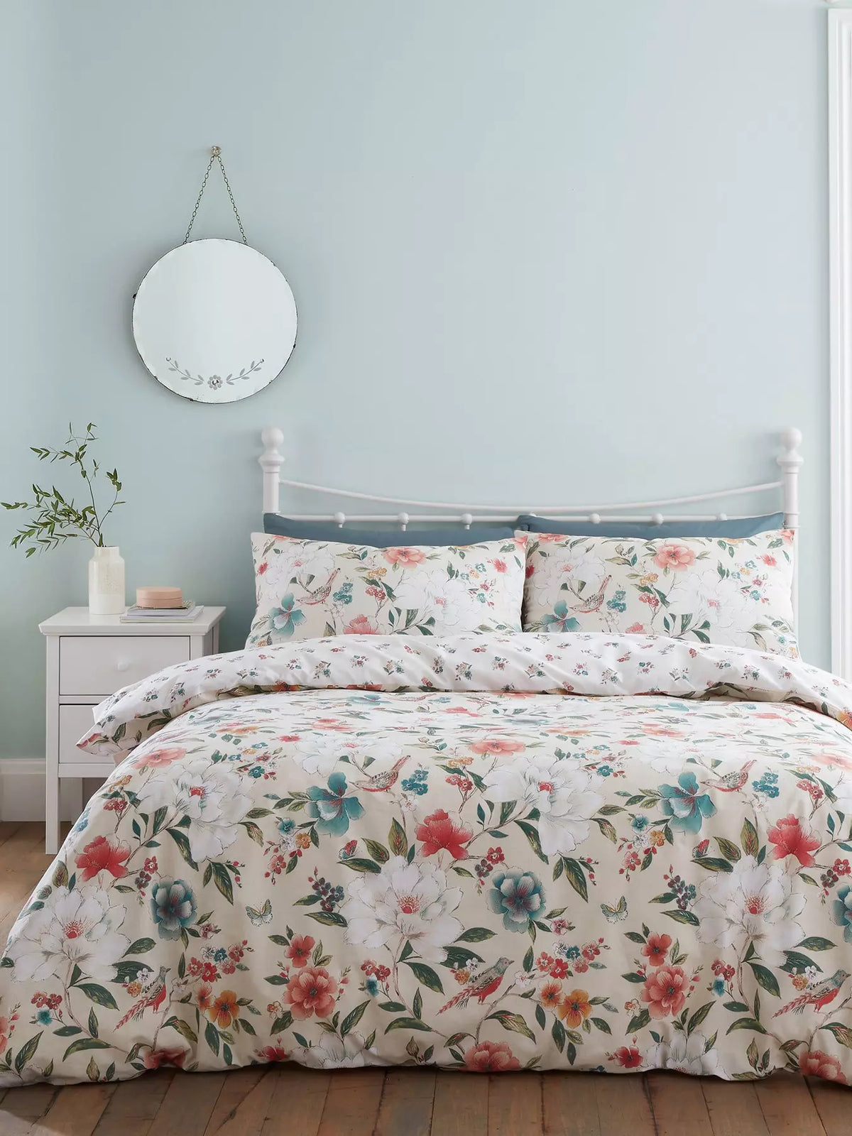 CATHERINE LANSFIELD Pippa Floral Birds Duvet Set