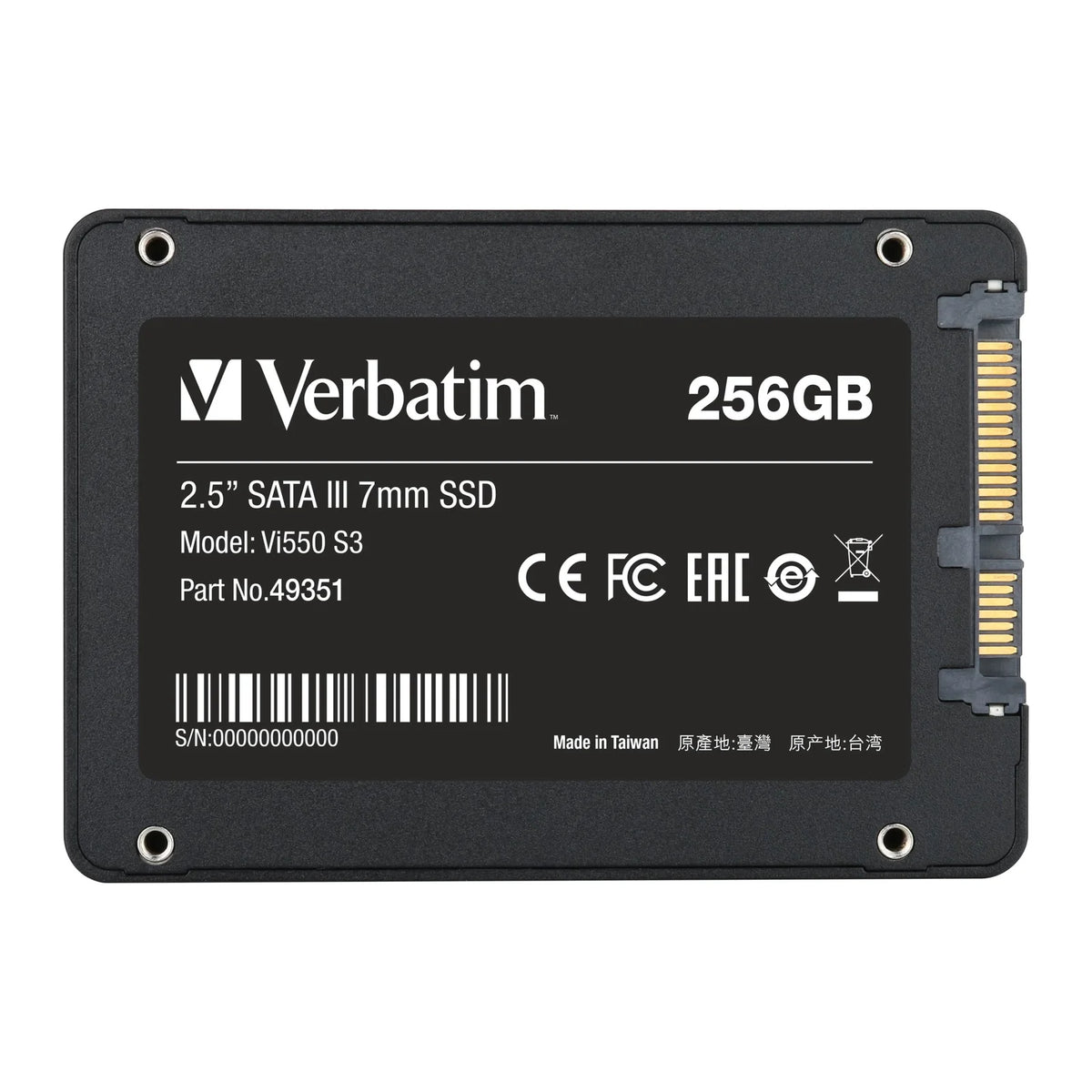 Verbatim 256GB 2.5" Sata SSD