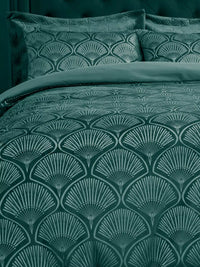 CATHERINE LANSFIELD Art Deco Pearl Duvet Set - Teal