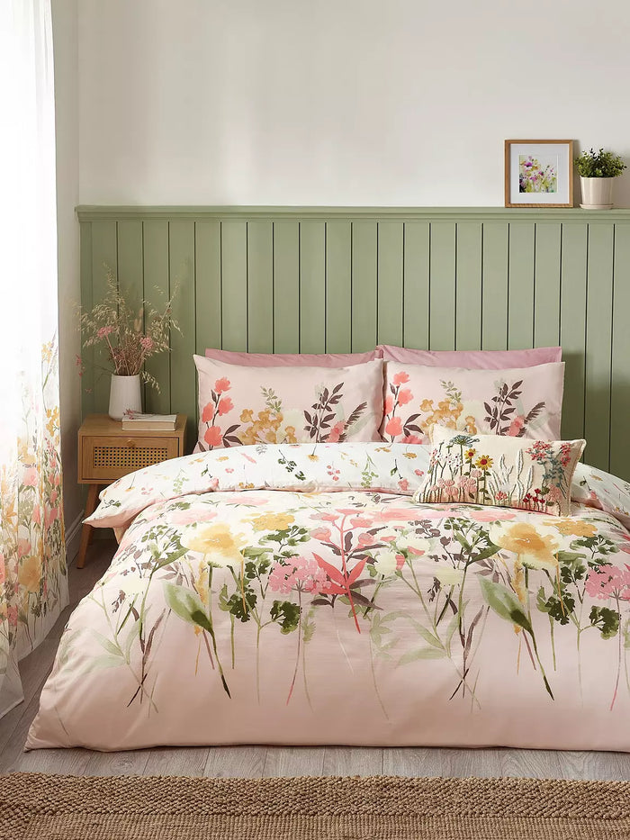 CATHERINE LANSFIELD Countryside Floral Reversible Duvet Cover Set - Pink