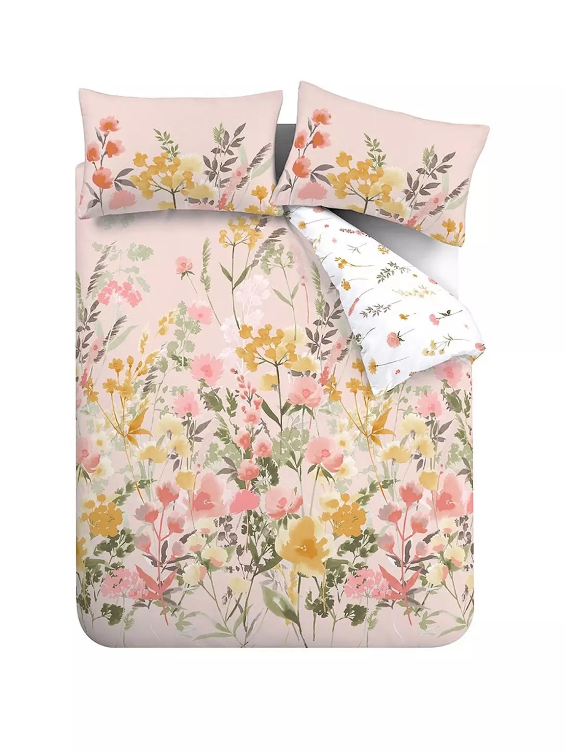 CATHERINE LANSFIELD Countryside Floral Reversible Duvet Cover Set - Pink