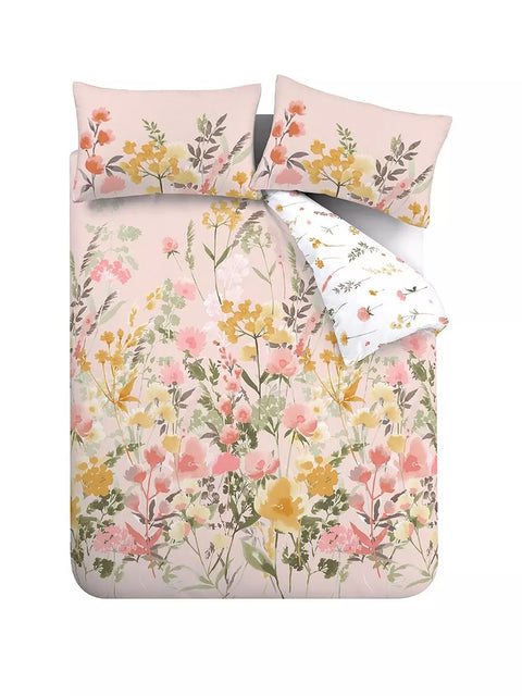 CATHERINE LANSFIELD Countryside Floral Reversible Duvet Cover Set - Pink