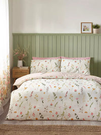 CATHERINE LANSFIELD Countryside Floral Reversible Duvet Cover Set - Pink