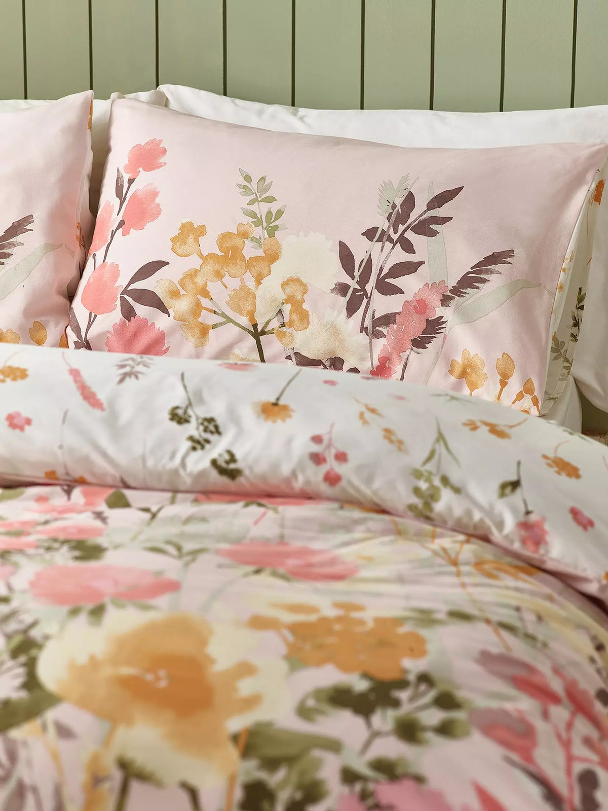 CATHERINE LANSFIELD Countryside Floral Reversible Duvet Cover Set - Pink