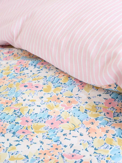 CATHERINE LANSFIELD Darcy Floral Reversible Duvet Cover Set - Pink