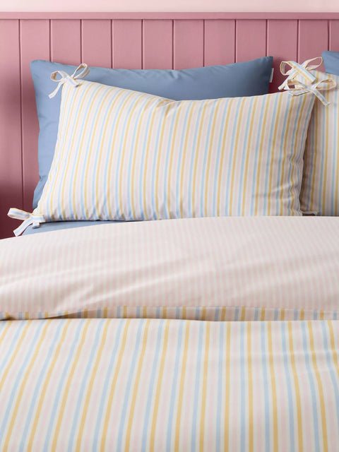 CATHERINE LANSFIELD Brighton Stripe Pastel Reversible Duvet Cover Set