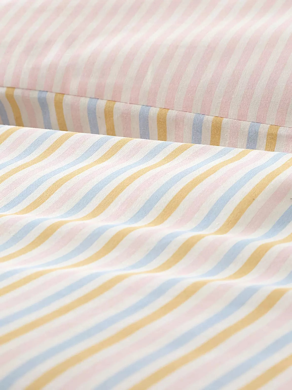 CATHERINE LANSFIELD Brighton Stripe Pastel Reversible Duvet Cover Set