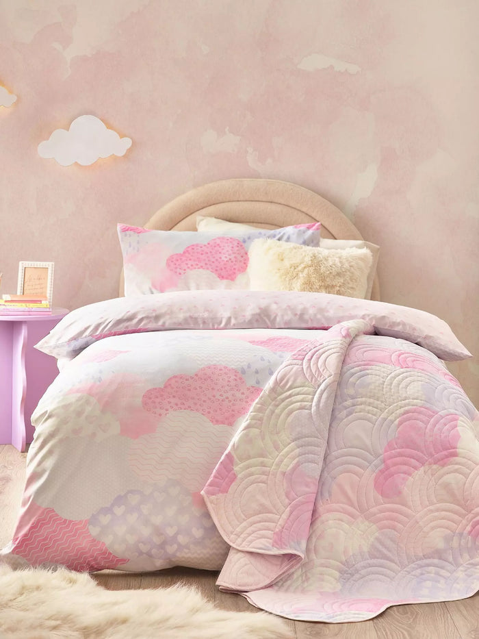 CATHERINE LANSFIELD Soft as a Cloud Kids Duvet Cover Set - Pink