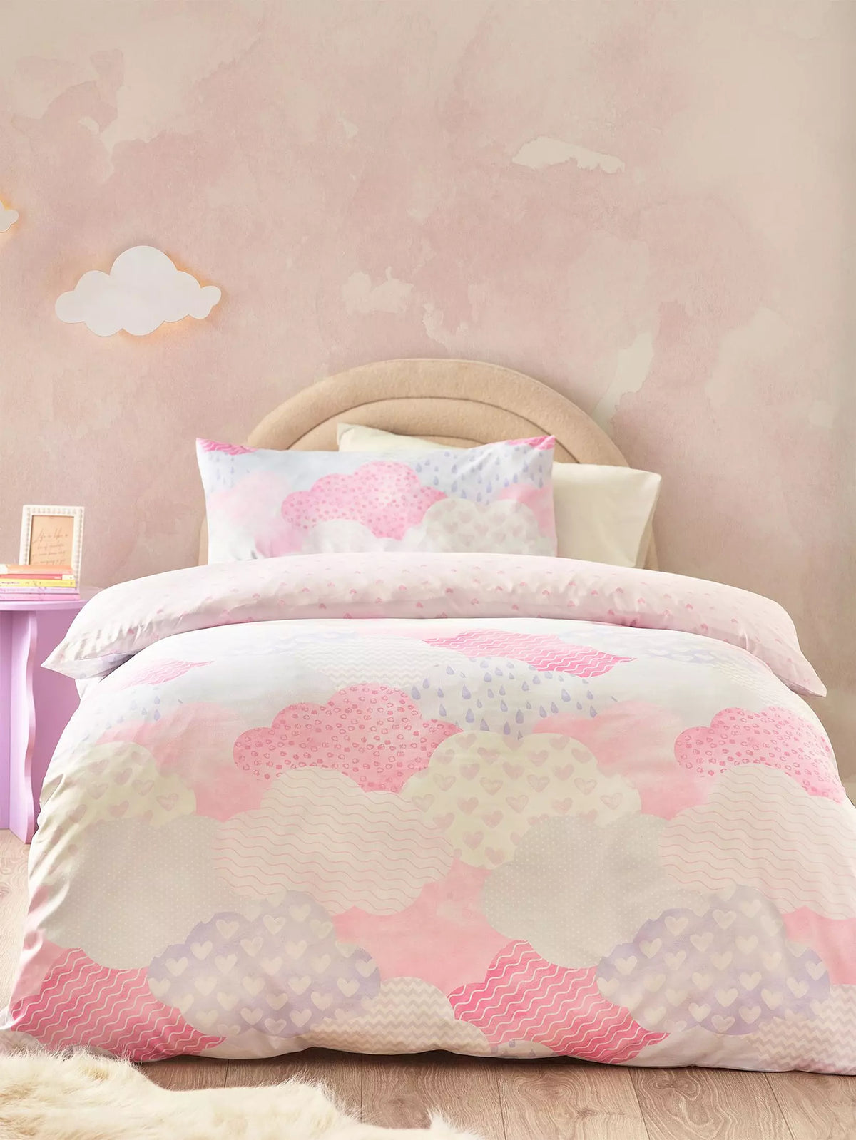 CATHERINE LANSFIELD Soft as a Cloud Kids Duvet Cover Set - Pink