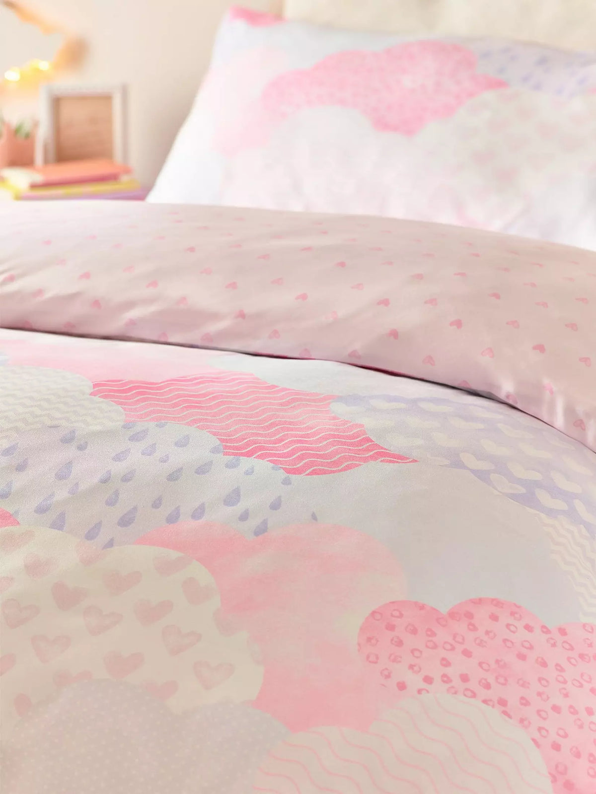 CATHERINE LANSFIELD Soft as a Cloud Kids Duvet Cover Set - Pink