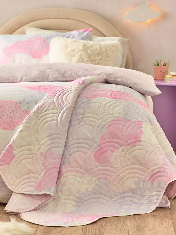 CATHERINE LANSFIELD Soft as a Cloud Bedspread Throw - Pink