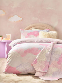 CATHERINE LANSFIELD Soft as a Cloud Bedspread Throw - Pink