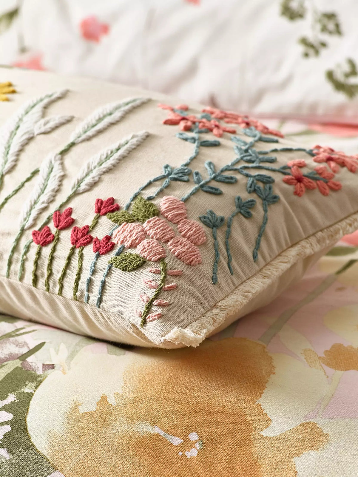 CATHERINE LANSFIELD Countryside Floral Filled Cushion 30x50cm