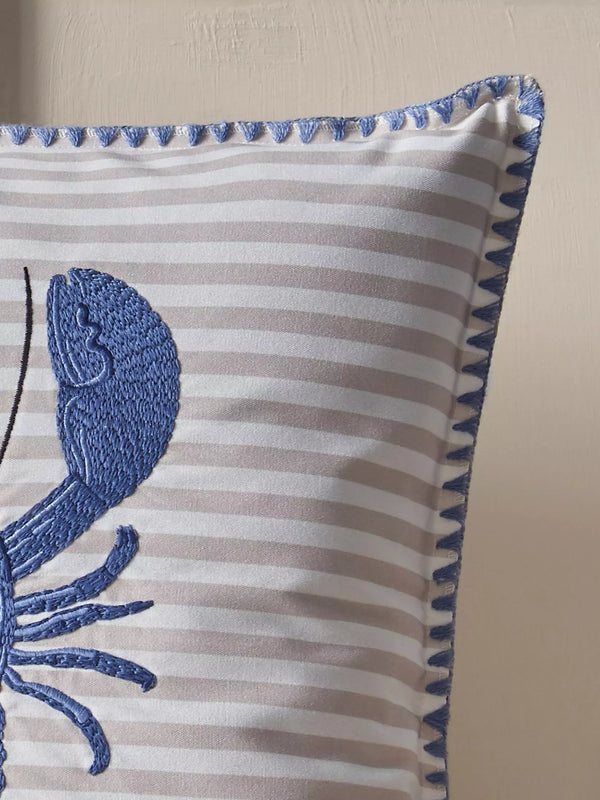 CATHERINE LANSFIELD Lobster Filled Cushion 45x45cm - Blue