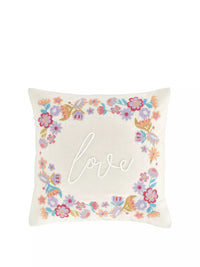 CATHERINE LANSFIELD Love Embroidered Filled Cushion 45x45cm