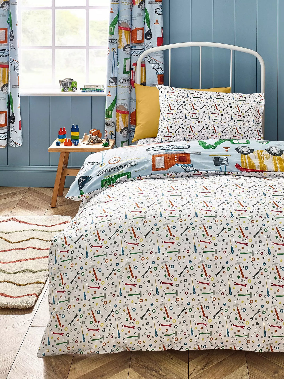 CATHERINE LANSFIELD Digger Dreams Kids Duvet Cover Set - Blue