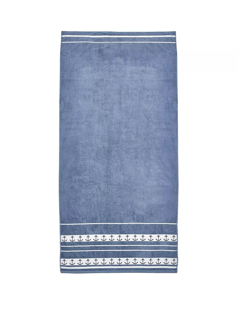 CATHERINE LANSFIELD Anchor Beach Lounger Towel - Blue