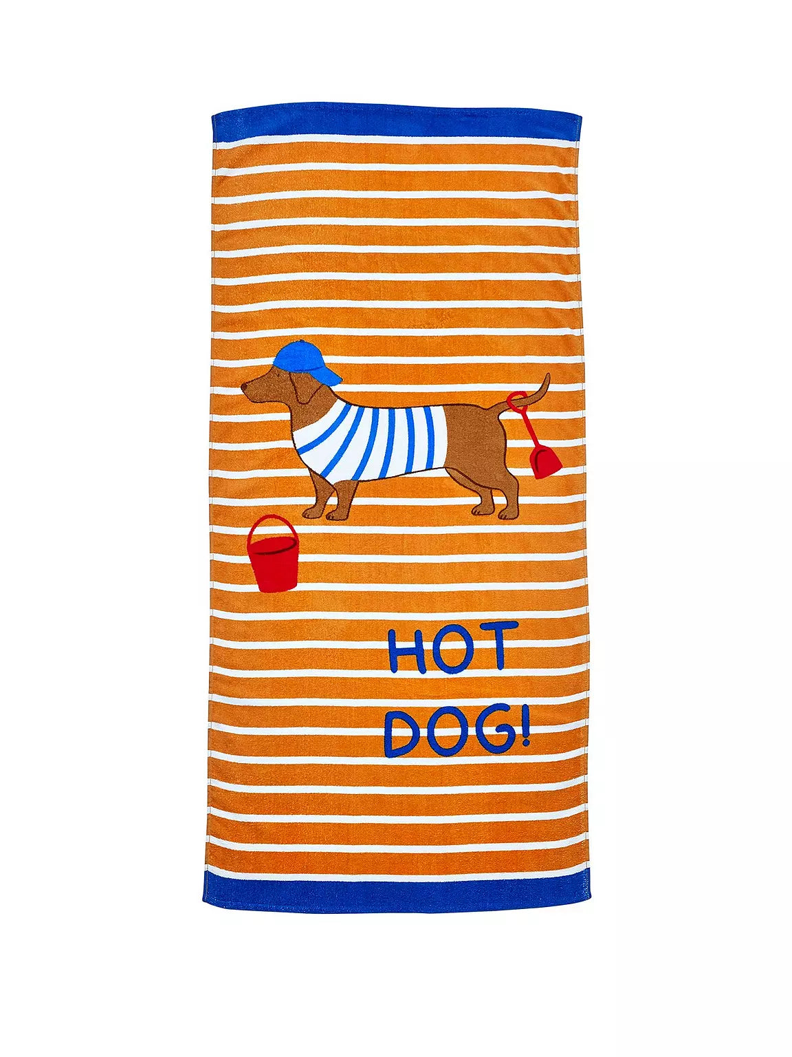 CATHERINE LANSFIELD Hot Dog Beach Lounger Towel - Orange