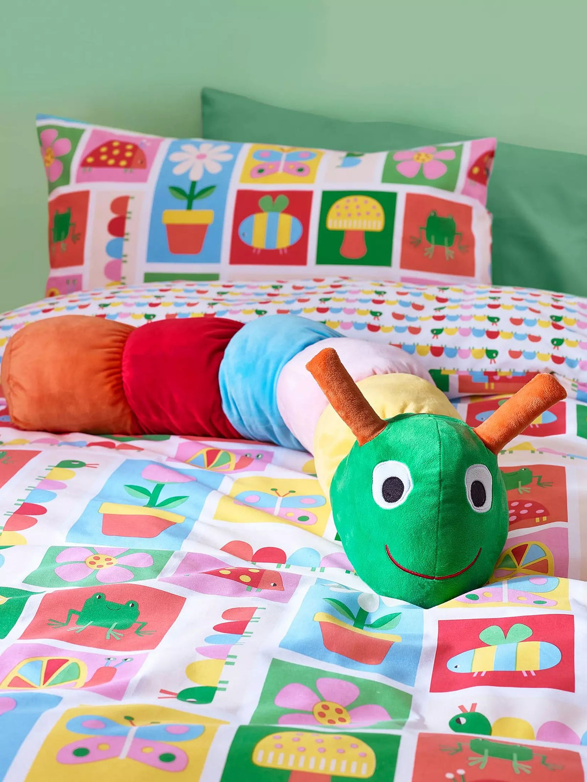 CATHERINE LANSFIELD Charlee the Caterpillar 3D Cushion