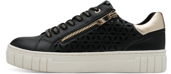 MARCO TOZZI : Ladies Lace Trainers - Black