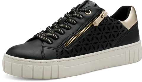 MARCO TOZZI : Ladies Lace Trainers - Black