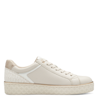 MARCO TOZZI : Ladies Zip Trainers - Cream