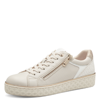 MARCO TOZZI : Ladies Zip Trainers - Cream