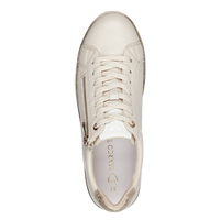 MARCO TOZZI : Ladies Zip Trainers - Cream