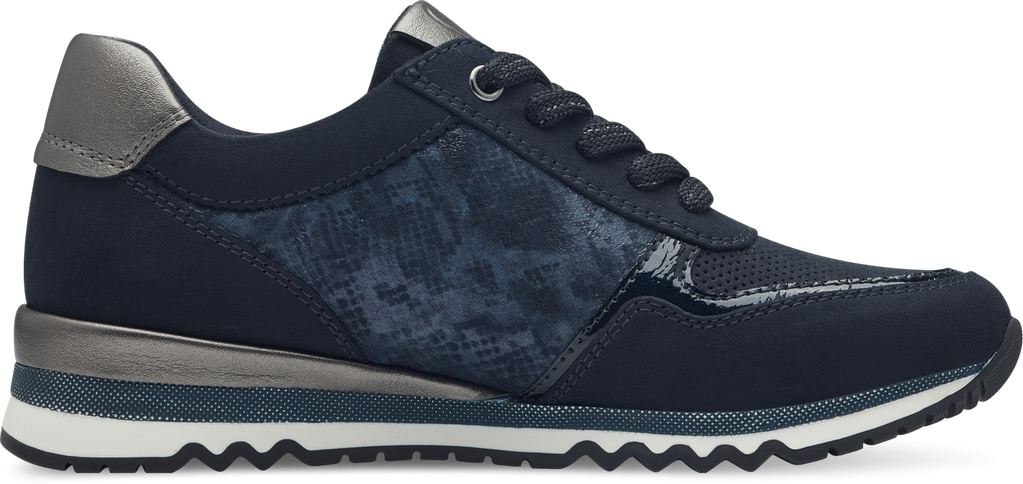 MARCO TOZZI : Ladies Side Zip Trainers - Navy