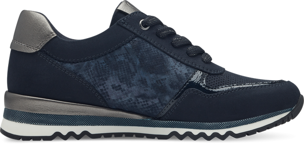 MARCO TOZZI : Ladies Side Zip Trainers - Navy