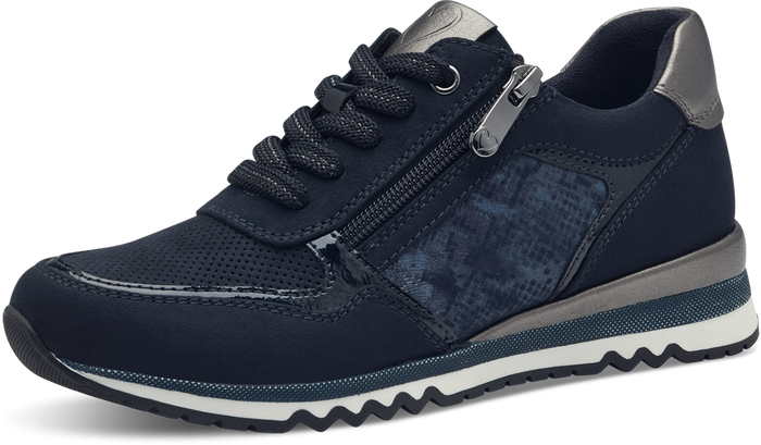 MARCO TOZZI : Ladies Side Zip Trainers - Navy