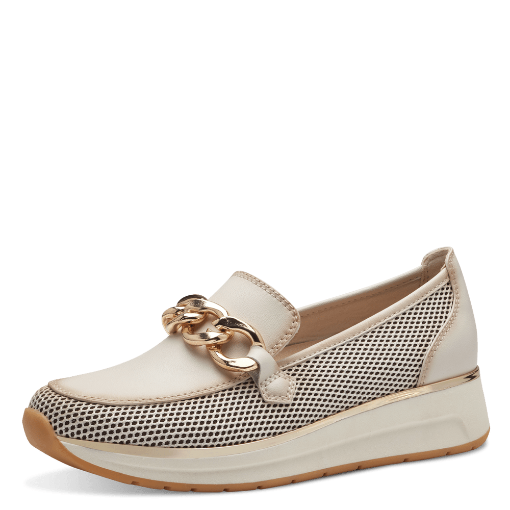 MARCO TOZZI : Slip On Shoe - Cream