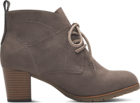 MARCO TOZZI : Block Heel Lace Up Ankle Boots - Taupe