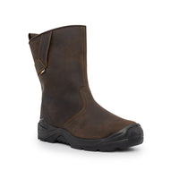 XPERT : Invincible S3 Safety Waterproof Rigger Boots - Brown