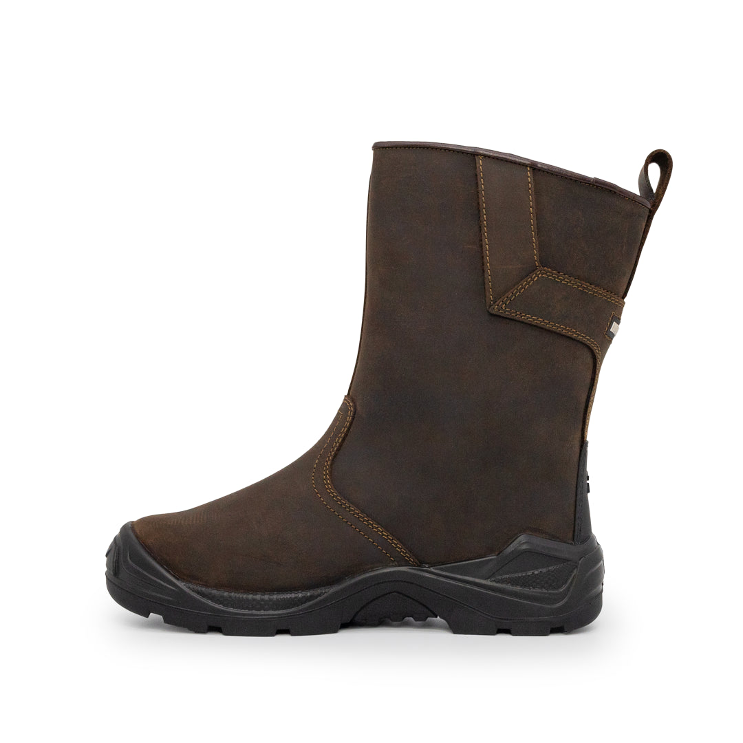 XPERT : Invincible S3 Safety Waterproof Rigger Boots - Brown