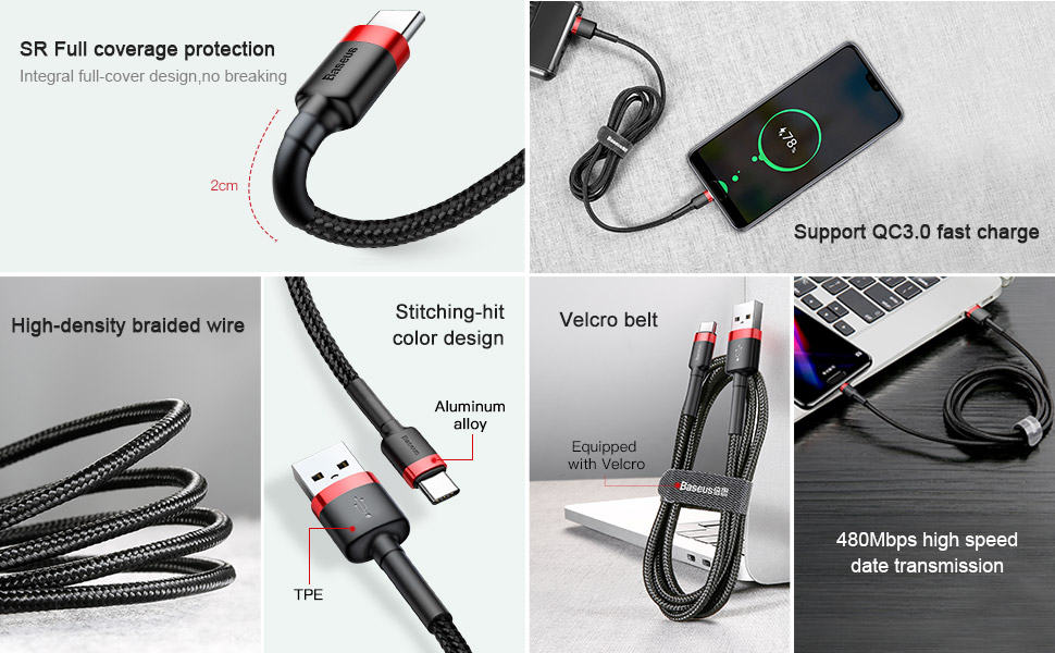 Baseus Type-C 3M USB cable