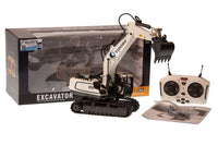 s-idee®white RC excavator with metal components 1:24 white