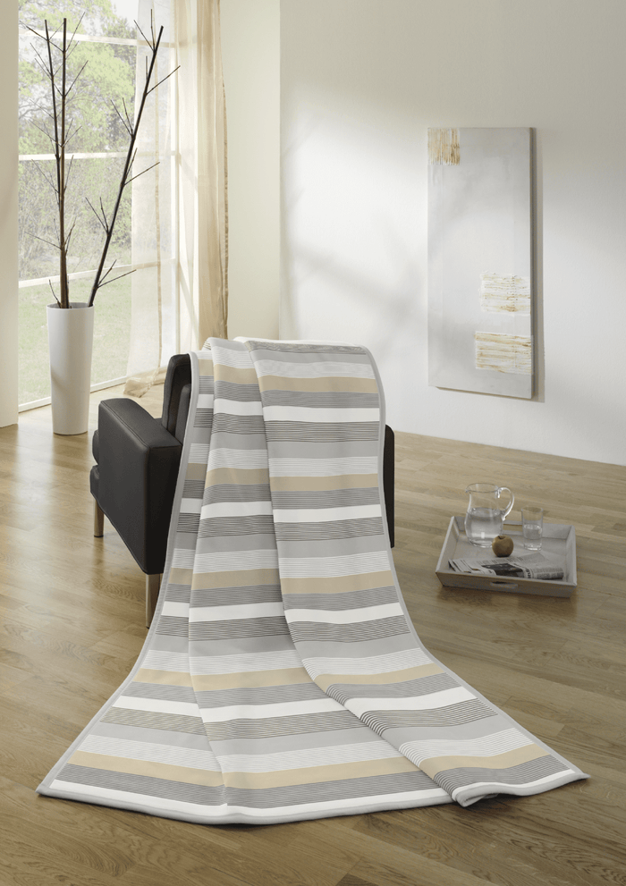 BIEDERLACK : Cotton Home - Illusion Grey Throw - 150x200 (Copy)