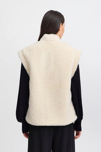 ICHI : Gizla Teddy Gilet - Birch