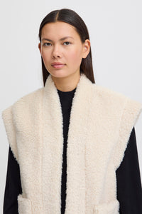 ICHI : Gizla Teddy Gilet - Birch