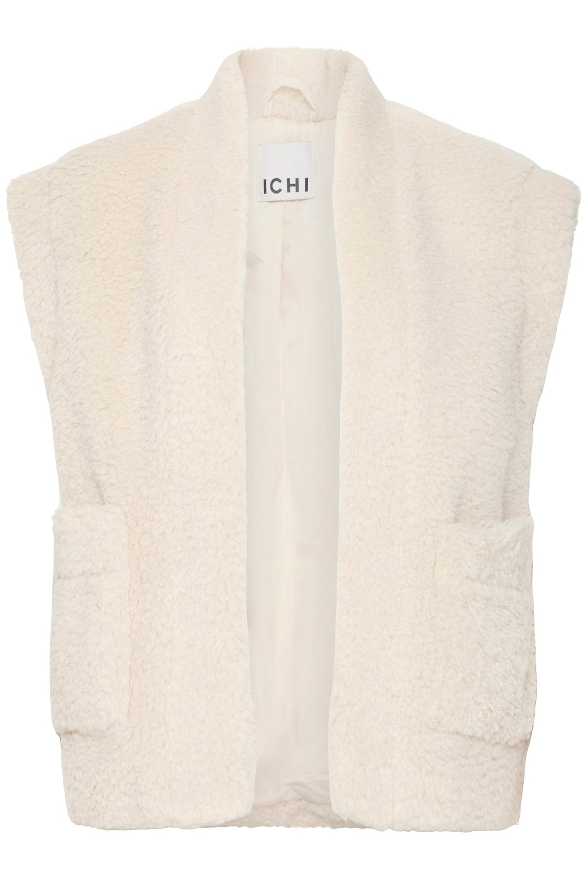 ICHI : Gizla Teddy Gilet - Birch