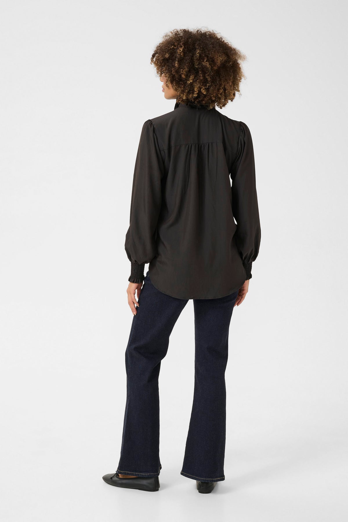 CULTURE Camusa Flounce Shirt - Black