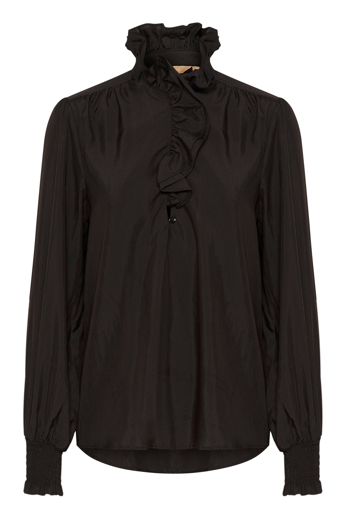 CULTURE Camusa Flounce Shirt - Black