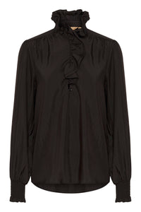 CULTURE Camusa Flounce Shirt - Black